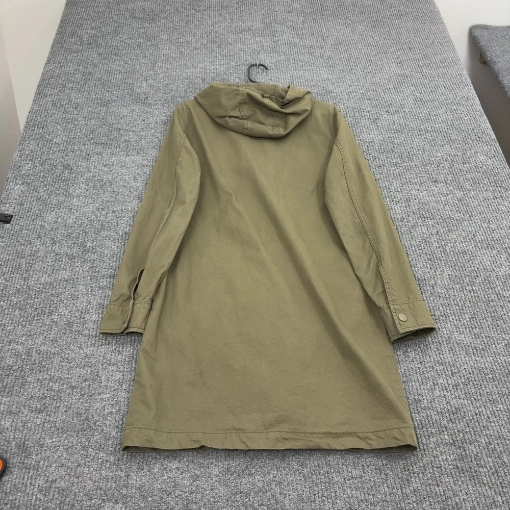 H&M Divided Parka Jacket Men XS Green Cotton Hooded Utility Military Gorpcore